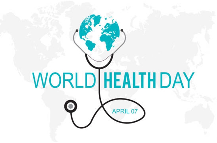 World Health Day. Healthcare template for banner, card, poster, background.